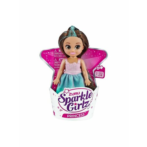 Zuru. Sparkle Girlz Мини Кукла принцесса в розово-зеленом наряде / 10015 бирюзовый