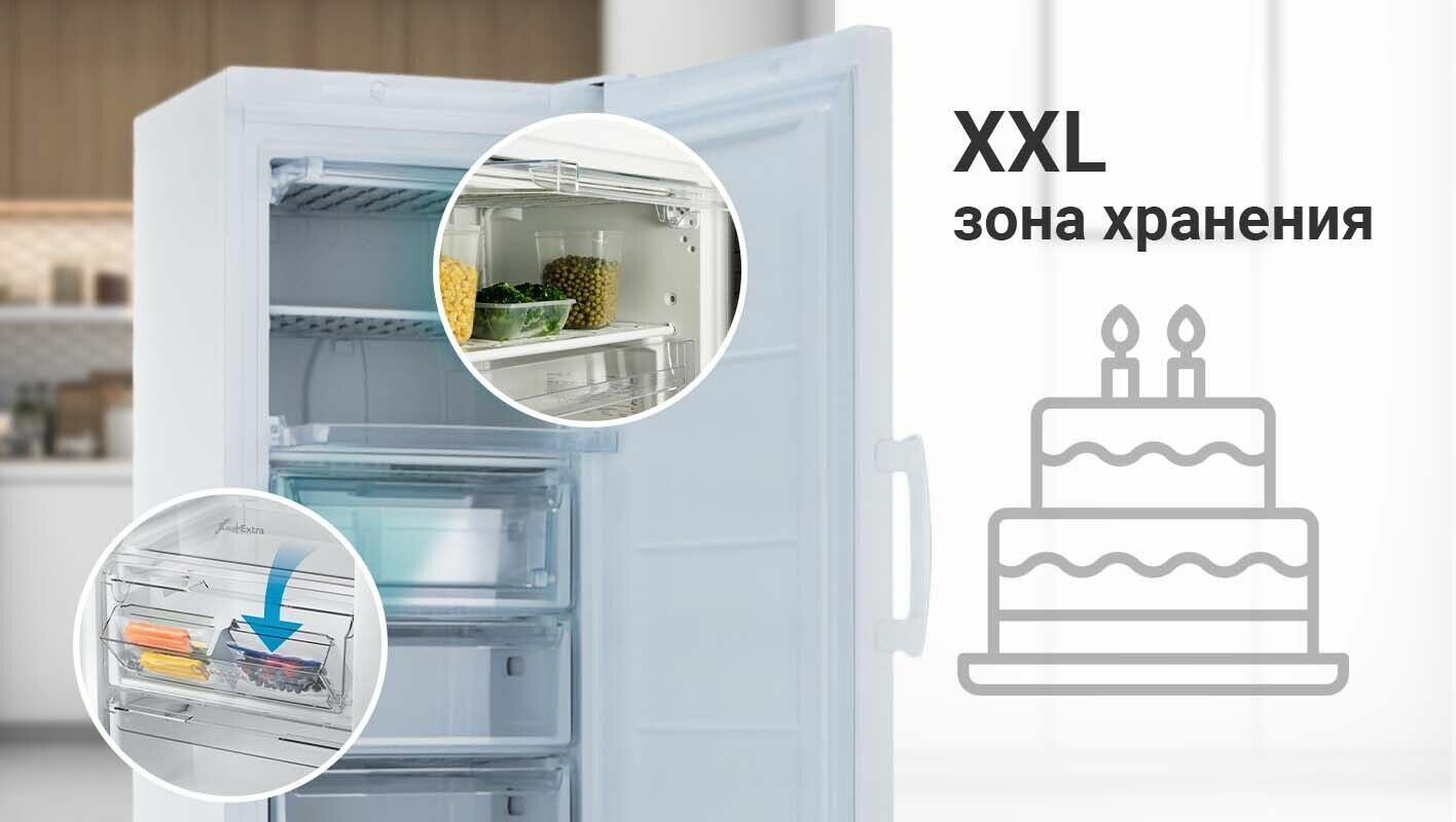 Морозильная камера Indesit DSZ 5175, 261 л, класс энергопотребления A+, 7 секций, ручное размораживание, белый - фотография № 6