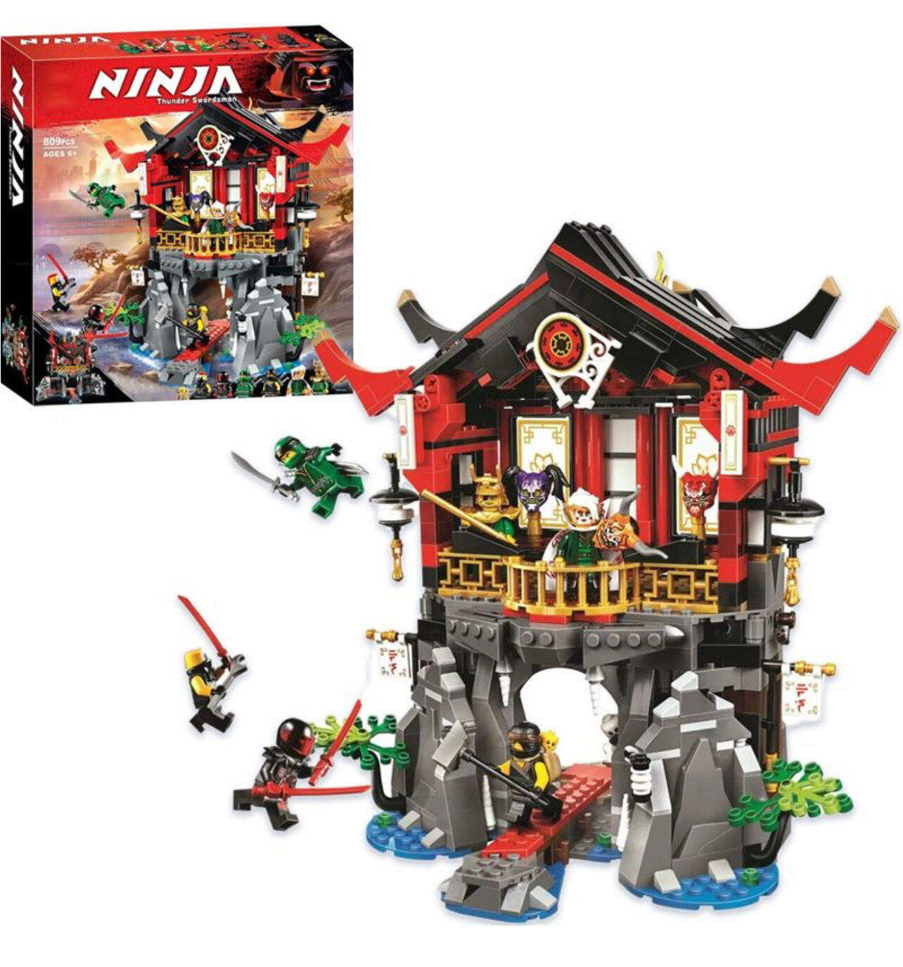 Конструктор Ninjago Ниндзяго "Храм Воскресения" 809 дет.