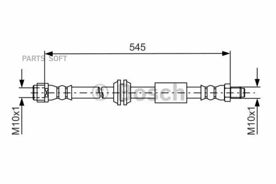 BOSCH 1987481745 1 987 481 745_шланг тормозной передний! L=545\ MB W164 all 05>