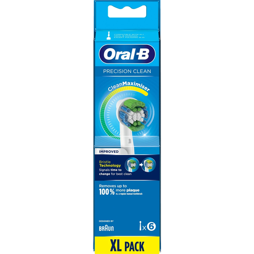 Насадки Oral-B Precision Clean для электрической щетки, белый, 6 шт. насадка для зубной щетки oral b eb20rb precision clean 1 шт