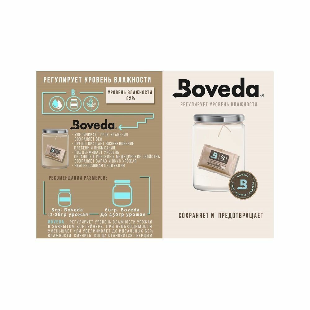 Готовая тара и средство для хранения урожая Boveda Пакет 62% на 450 г. - фотография № 3