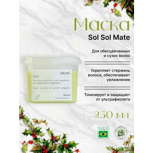 Sol Sol Mate Маска с экстрактом листьев падуба 250ml шампунь с экстрактом листьев падуба sol sol mate 250 мл