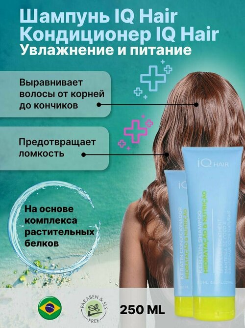 IQ Hair Шампунь + Кондиционер для волос 250/250ml