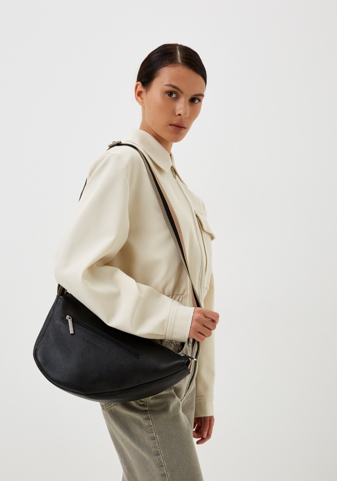 фото Сумка женская натуральная кожа на плечо кросс-боди