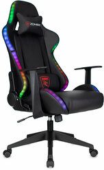 Игровое кресло Zombie Game RGB, экокожа/ткань, крестовина пластиковая