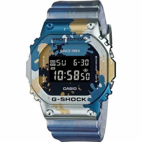 Наручные часы CASIO G-Shock GM-5600SS-1, синий наручные часы casio gm 5600g 9