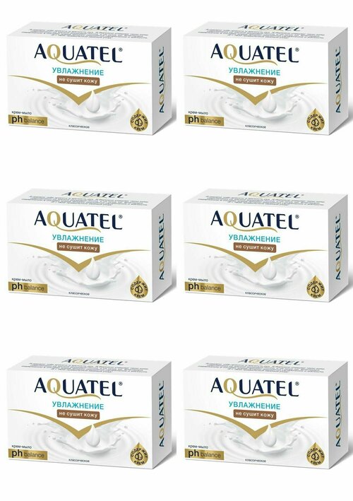 Aquatel Крем-мыло туалетное, Классическое, 90 г, 6 шт