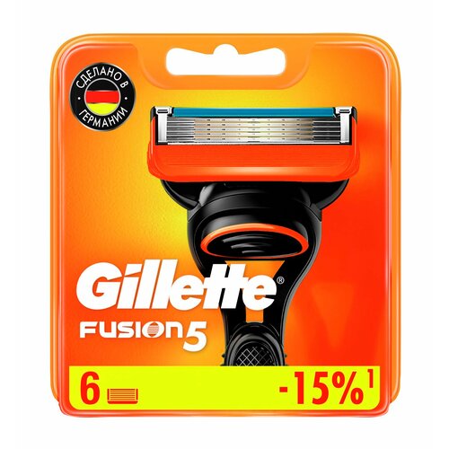 Набор из шести сменных кассет к бритве Gillette Fusion 6 сменные кассеты gillette fusion5 4 шт