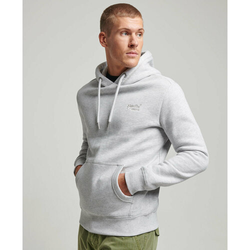 Худи Superdry ESSENTIAL LOGO HOODIE, размер XL, серый