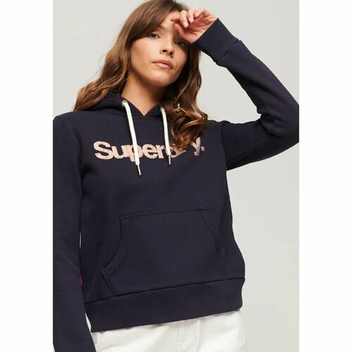 Худи Superdry, размер 8, синий худи superdry essential logo hoodie размер m синий
