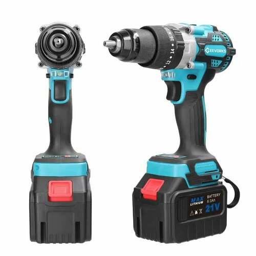 Аккумуляторная электрическая дрель-шуруповерт Geevorks 160 Нм АКБ 1 аккумулятора 60 АН 915000₽