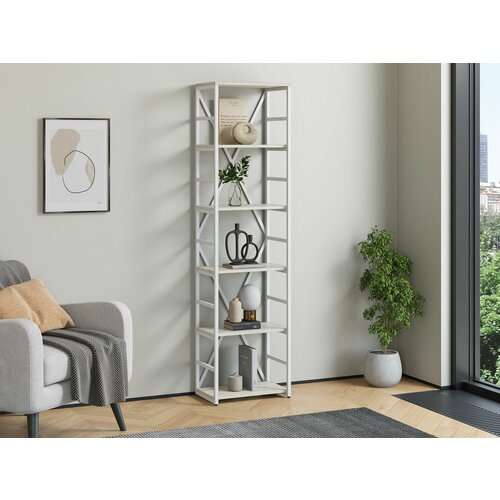 Стеллаж Айсберг Лофт 406-2 Белый с полками дуб крафт белый Для дачи для дома для книг в офис 8990₽