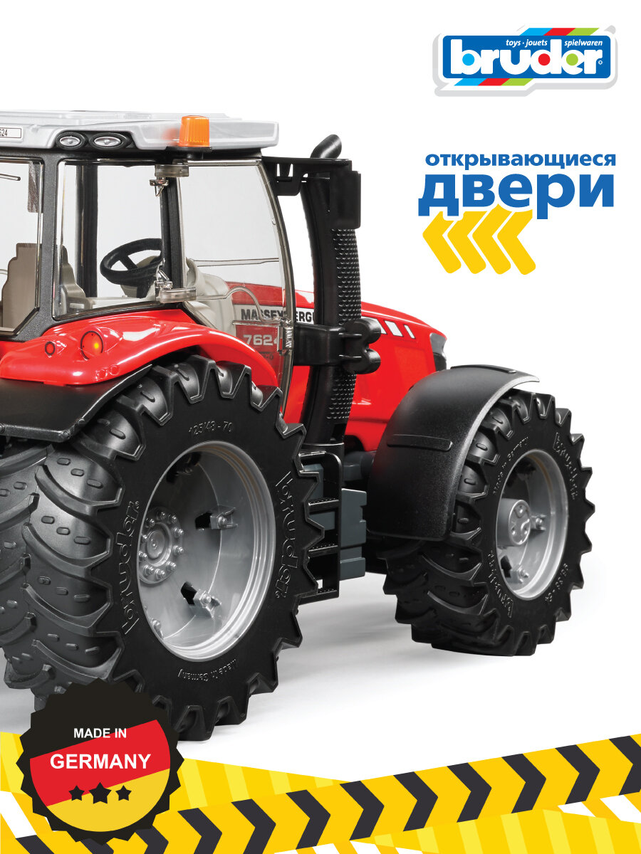 BRUDER Трактор Massey Ferguson 7600 (разноцветный) - фото №7