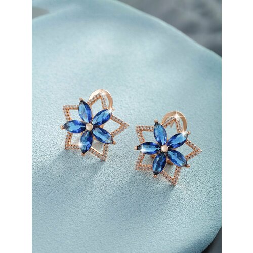 фото Серьги xuping jewelry, бижутерный сплав, синий