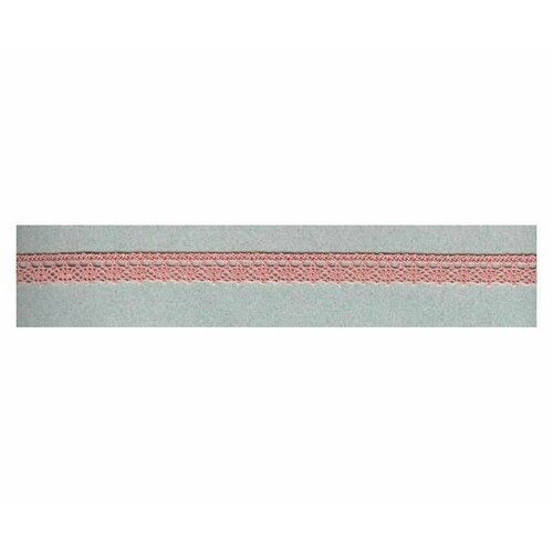 Мерсеризованное хлопковое кружево, 12 мм, цвет розовый, 30 метров