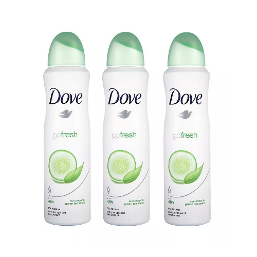 Дезодорант спрей Dove go fresh огурец и зеленый чай 150 мл x 3 шт