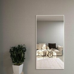 Зеркало настенное в алюминиевой раме ALUMIRROR, 160х90 см. Цвет: Белый