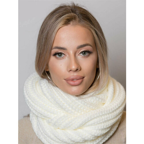фото Снуд inverno для женщин,53х22 см, one size, молочный