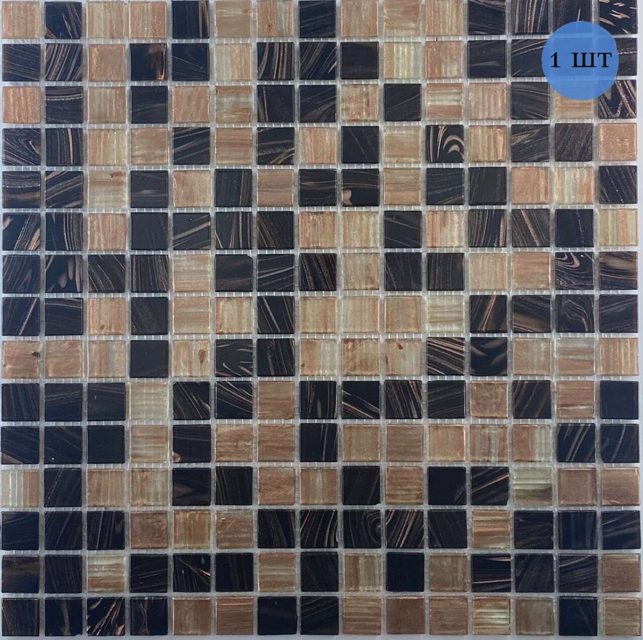 Мозаика (стекло) NS mosaic MIX19 32,7x32,7 см 1 шт (0,107 м²)
