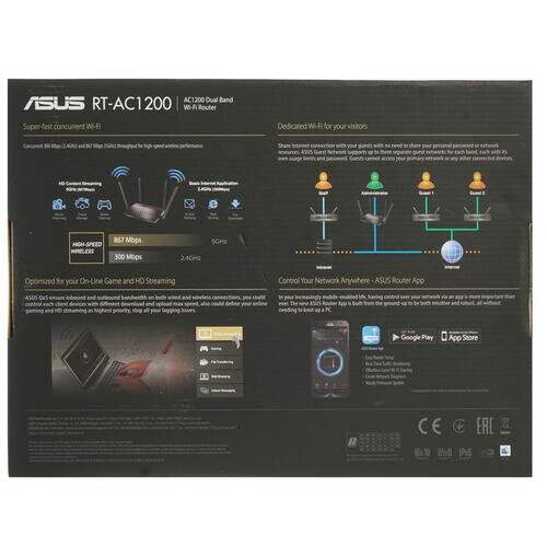 RT-AC1200 Dual-band 802.11ac Router 867Mbps(5GHz)+300Mbps(2.4GHz) EU/13/P_EU RTL {10} ASUS - фото №14