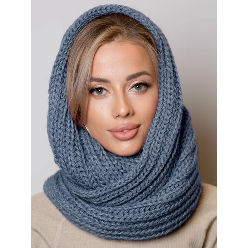 фото Снуд inverno для женщин,53х22 см, one size, синий