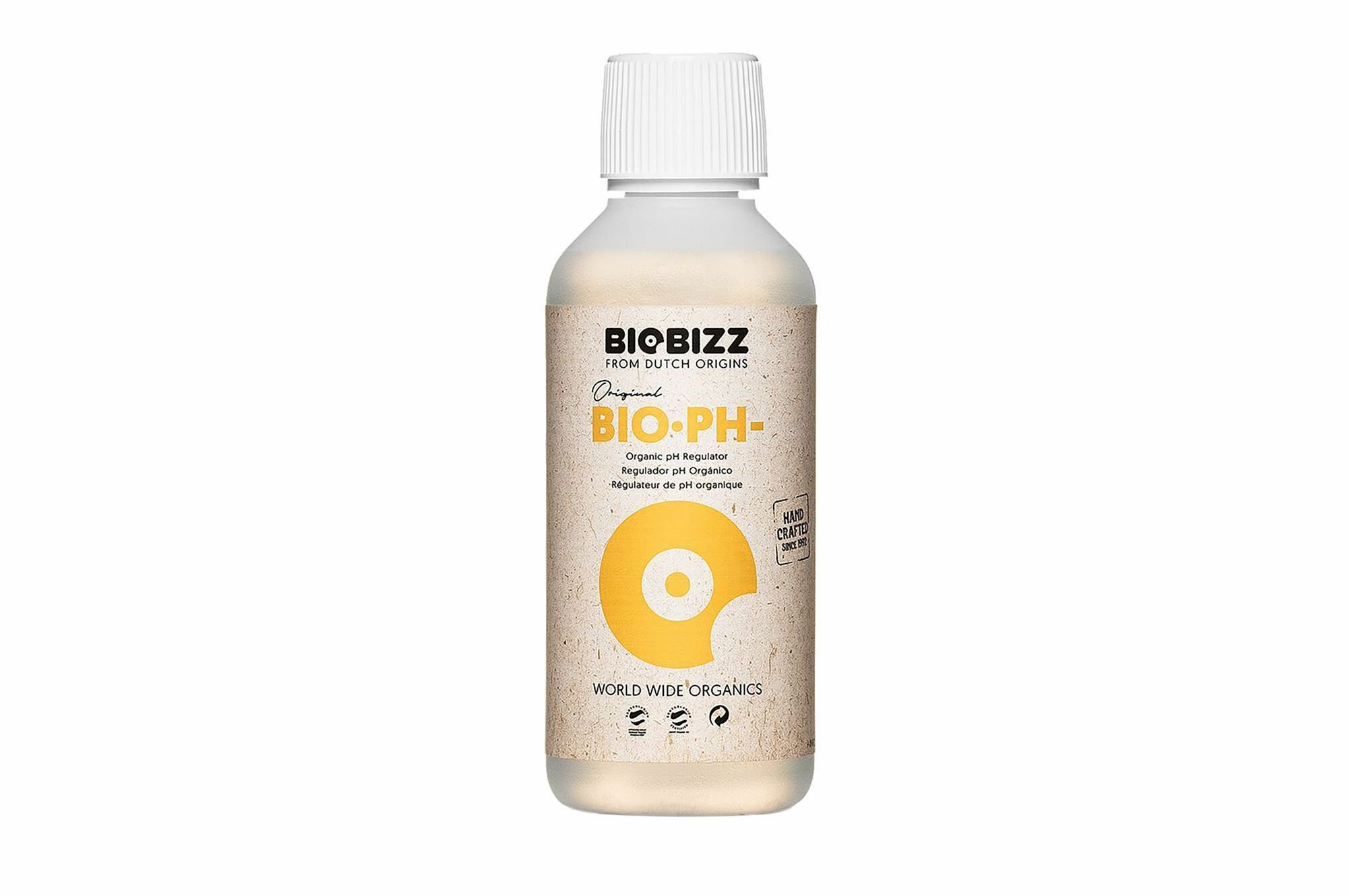 Удобрение / Регулятор кислотности pH-воды BioBizz pH Down 250 мл.