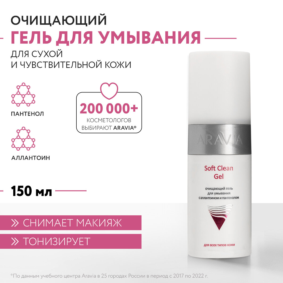 ARAVIA Гель для умывания очищающий с аллантоином и пантенолом Soft Clean Gel, 150 мл