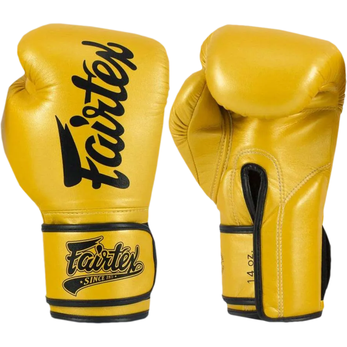 Боксерские перчатки Fairtex BGV18 Super Sparring Gold. 16oz