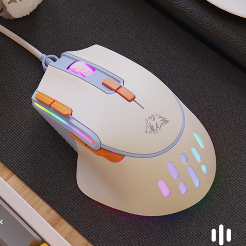 Мышь компьютерная игровая Wolf M2 12800 DPI с RGB подсветкой мышка проводная для компьютера ноутбука gaming game mouse mice mouse 2390₽