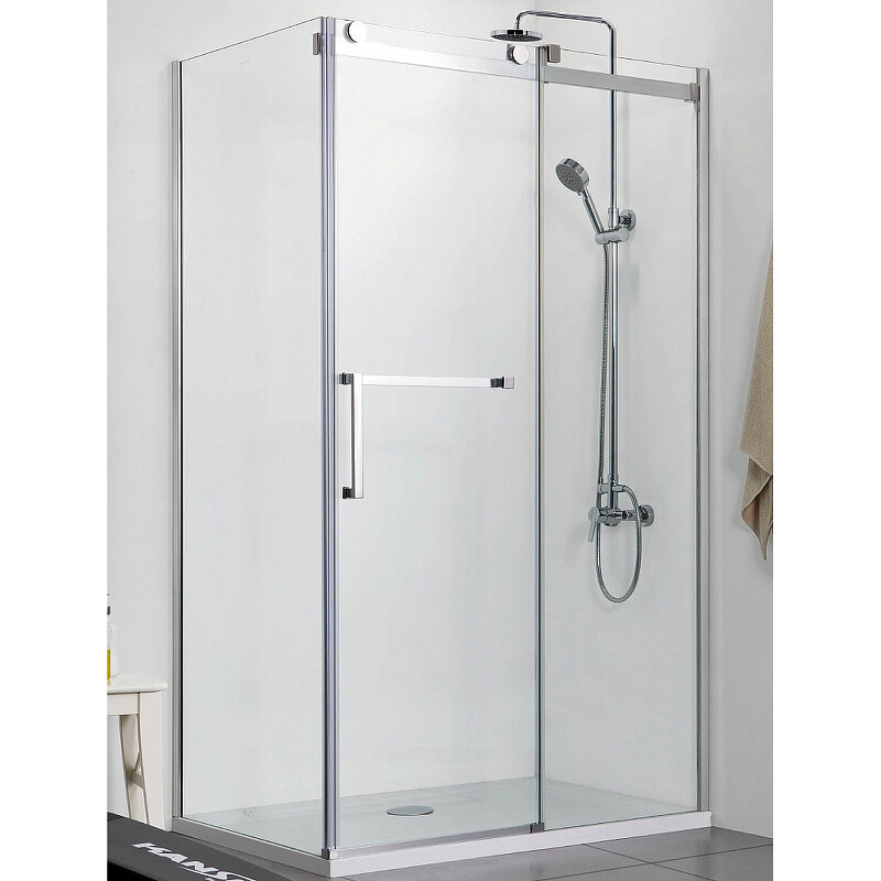 Azario Vancouver 120х80 AZ-NKF1131 R 800 профиль Серебро стекло прозрачное
