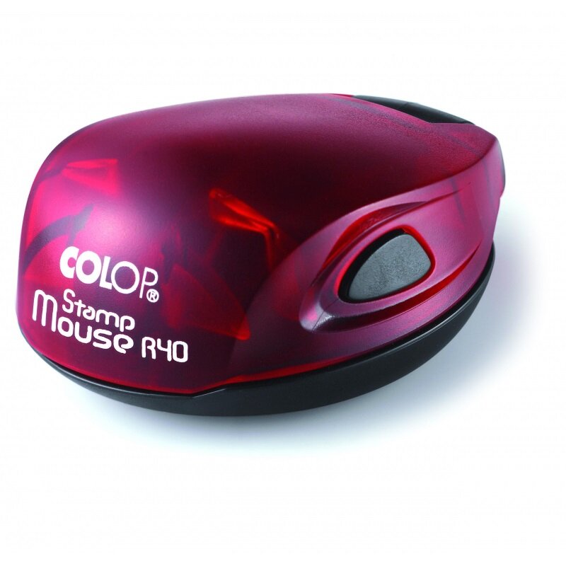 Оснастка для печати Colop Stamp Mouse R40 (40мм, круглая, с крышкой) красная