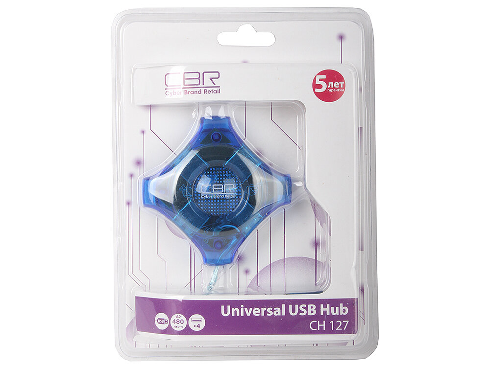 Концентратор USB 2.0 CBR CH-127 (4 порта)