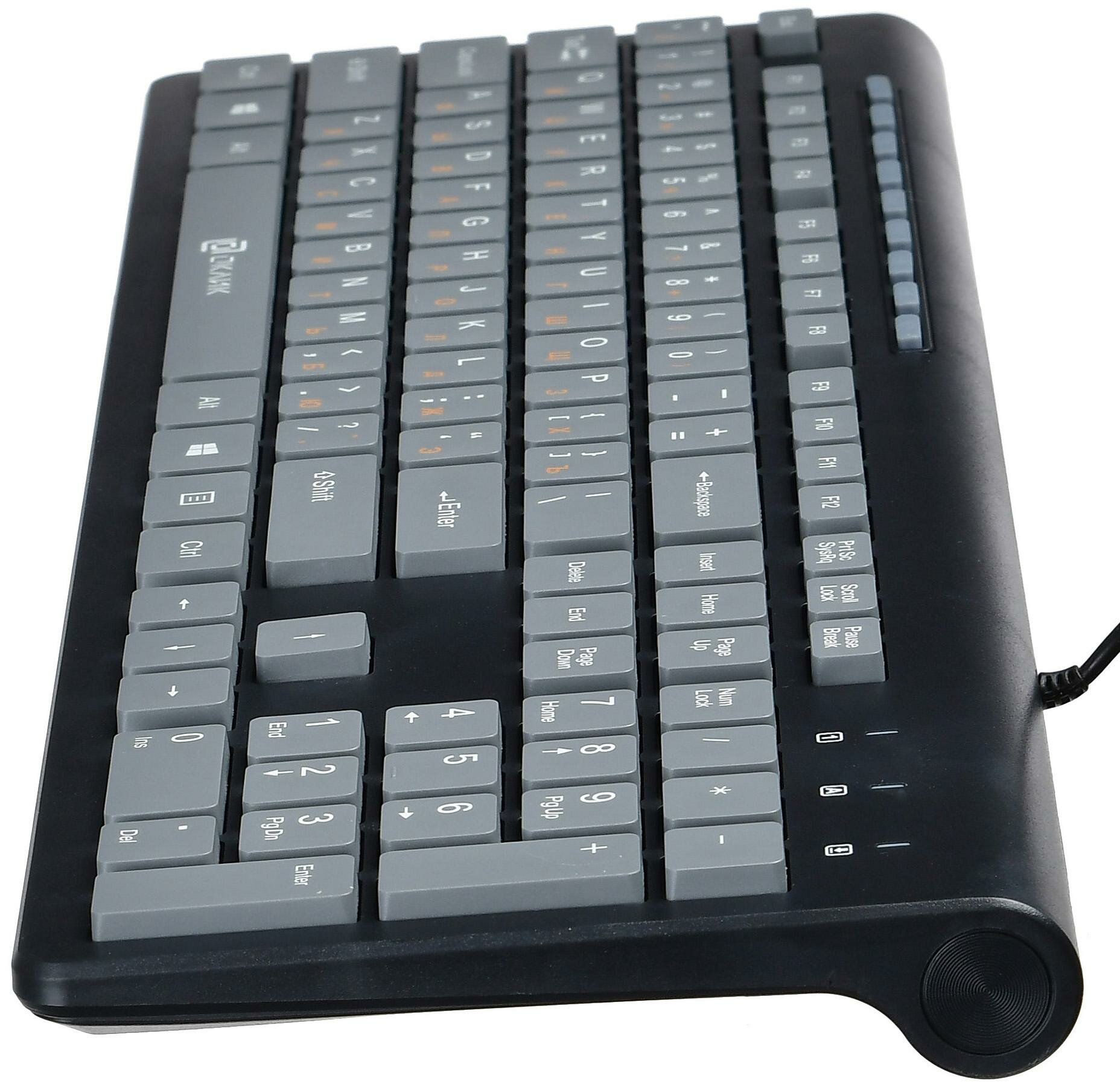 Клавиатура OKLICK 480M Multimedia Keyboard Black-Grey USB