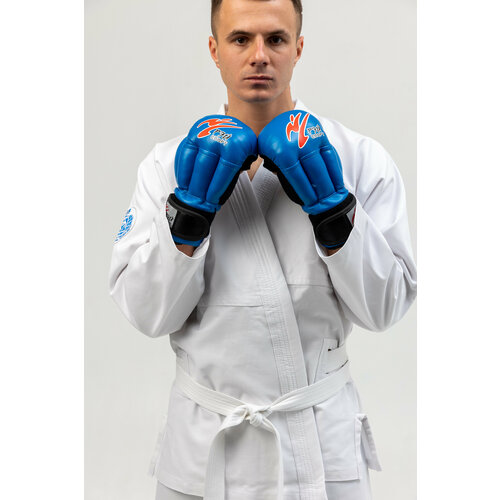 Перчатки для Рукопашного боя Рэй-спорт Fight-1кожа/иск. кожа (Синий, 6XS) перчатки для рукопашного боя рэй спорт fight 1 иск кожа красный 6xs