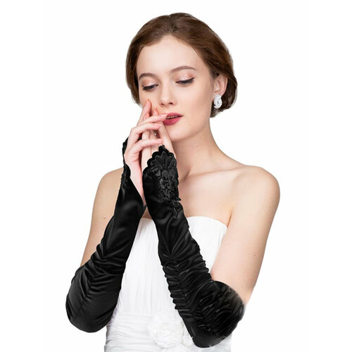 Митенки Театр Имперских Зрелищ, размер 7.5, черный