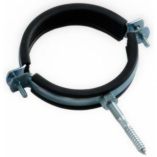 фото Кронштейн (хомут со шп.)стальной с резин. упл. 108 -116 (4")
