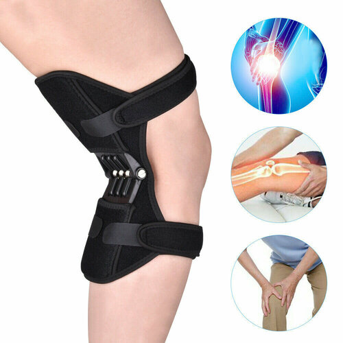 Суппорт колена Nasus Power Knee/фиксатор коленного сустава/для спорта, прогулок/черный