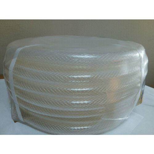 Шланг пищевой 19мм армированный силиконовый 20м 4атм --550С прозрачный 2183₽