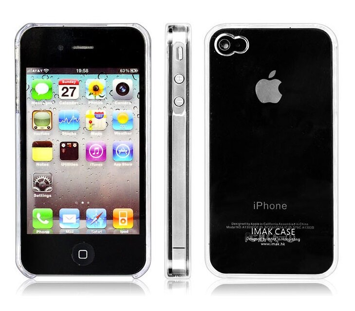 Чехол задняя-панель-накладка-бампер MyPads Tocco для iPhone 4/4S ультра-тонкий из силикона прозрачный