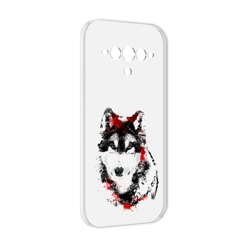 Чехол MyPads кровавый волк для Doogee V30 задняя-панель-накладка-бампер
