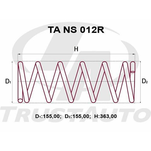 Пружина подвески усиленная TrustAuto TANS012R