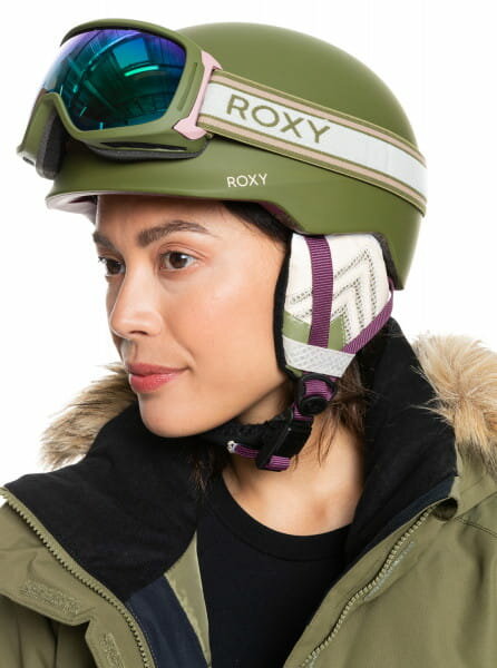 Сноубордическая маска ROXY Rockferry Colour Luxe, Цвет хаки, Размер OneSize