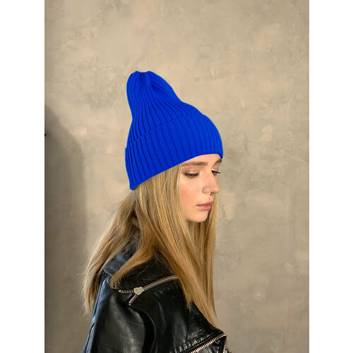 фото Шапка бини , размер 50-58, синий trendstreet