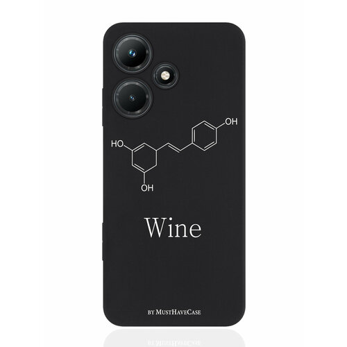 Чехол для смартфона Infinix Hot 30i черный силиконовый Молекула вина чехол для смартфона infinix hot 30 play черный силиконовый молекула вина