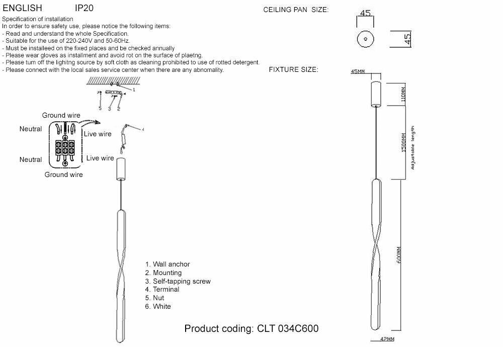 Светильник Crystal Lux CLT 034C600 BL - фото №2