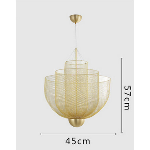 Люстра в стиле Moooi Meshmatics Chandelier LED дизайн Rick Tegelaar (золотой маленький 45*57 см)