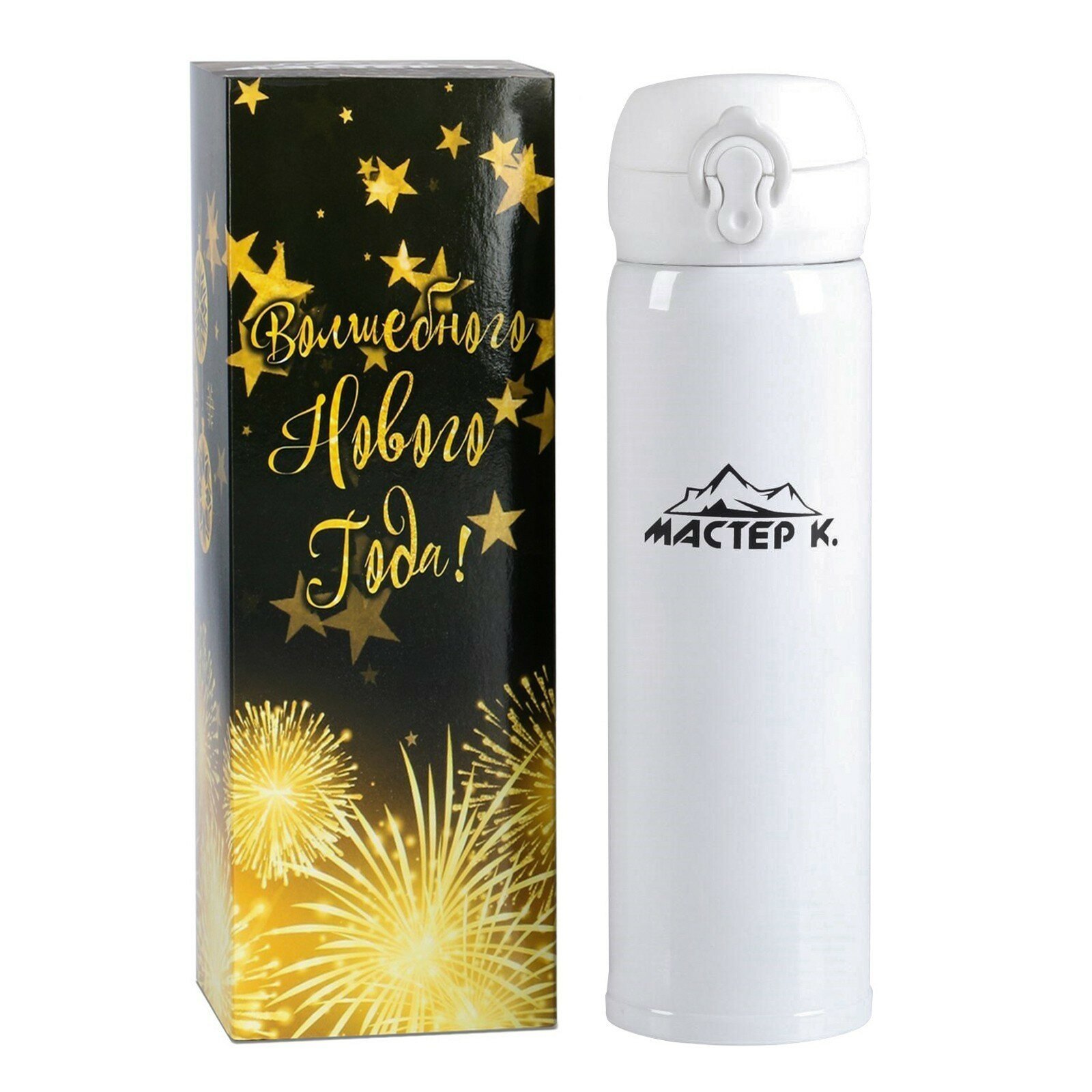 фото Термос, серия: Топ, "Мастер К" 500 мл, сохраняет тепло 8 ч, 6.5 х 23.3 см, белый