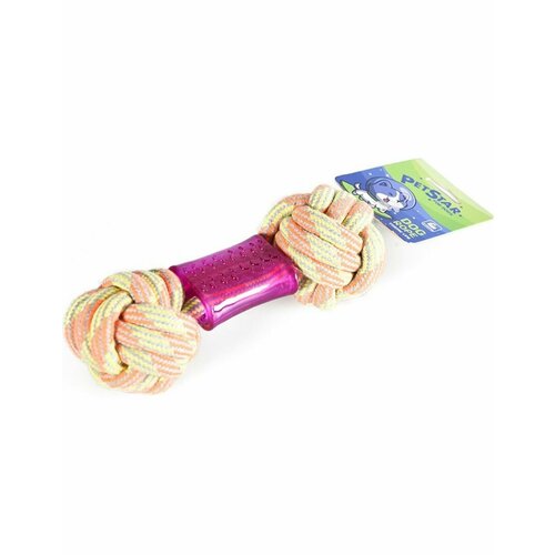 Игрушка для собак Снаряд верёвочный с резиновой вставкой, текстиль 18*6 см