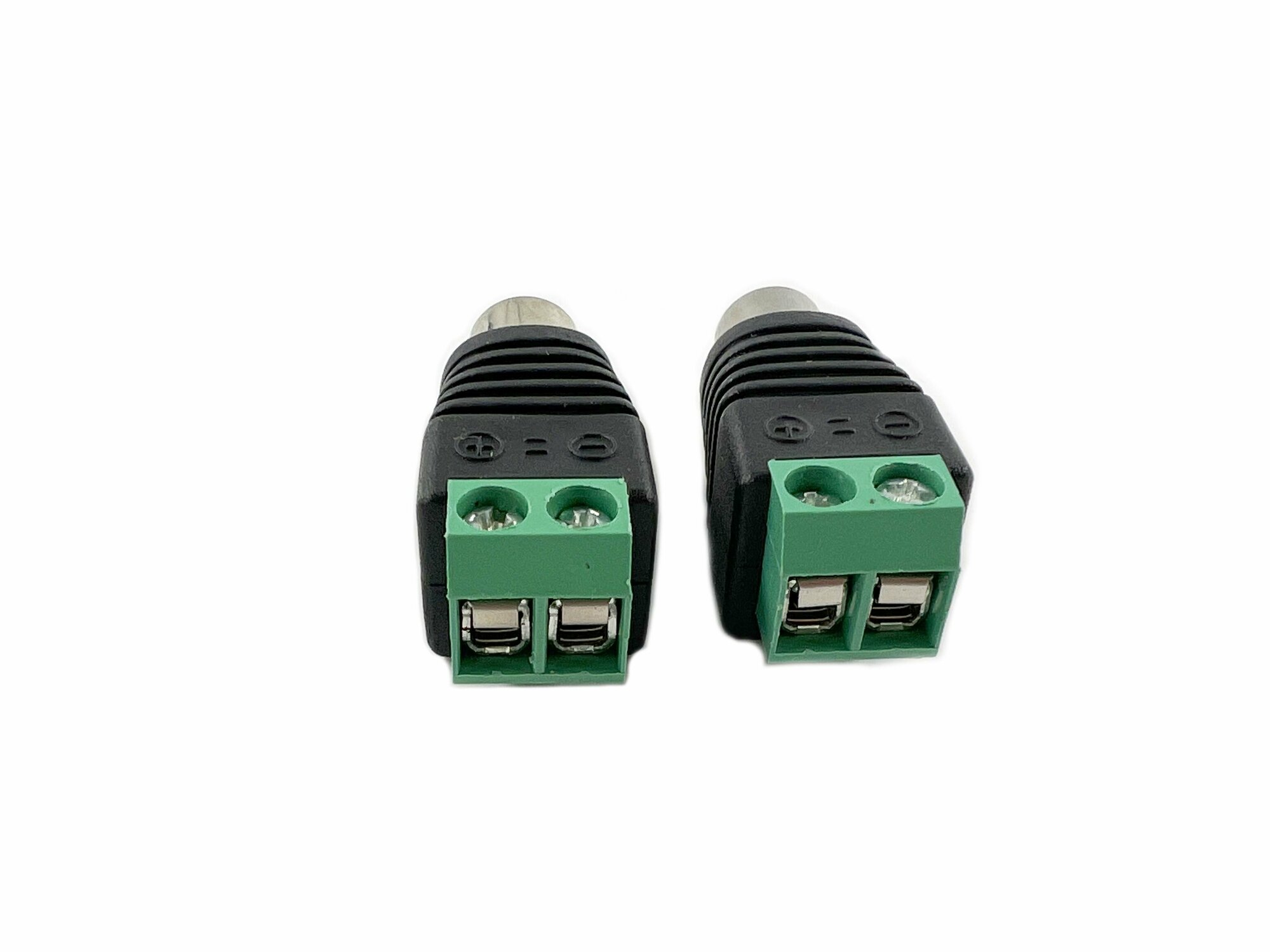 Разъем RCA гнездо пластик на кабель, под винт( 2 штуки) — фото 1